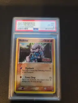 Pokemon EX Power Keepers Meditite Reverse Holo PSA 6 - Image 1