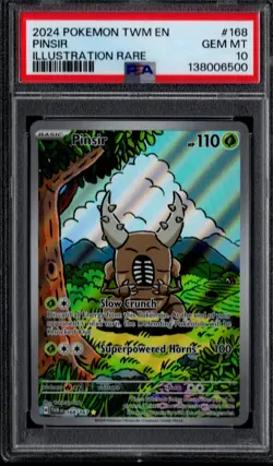 PINSIR 168 PSA 10 • 2024 Illustration Rare Twilight Masquerade Gem Mint Pokemon - Image 1