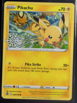 Pikachu 049/195 Snowflake 2023 Holiday Calendar Unsealed Pokemon TCG Near Mint - Image 1