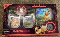 Pokemon Eevee Vmax Premium Collection Box Flareon Version, New Factory Sealed! - Image 1