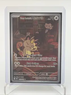 Team Rocket’s Meowth 203/182 Pokemon TCG: SV10 Destined Rivals Illustration Rare - Image 5