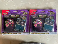 Pokemon Ascended Heroes Gastly Tech Sticker Collection 2x 3 Pack Blisters - Image 1