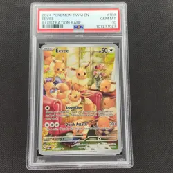 Eevee - 188/167 - Illustration Rare - Twilight Masquerade - Pokemon - PSA 10 - Image 1