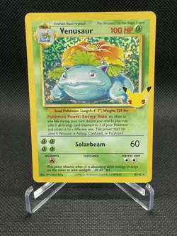 Venusaur Pokemon TCG 15/102 Celebrations: Classic Collection Holo-NM - Image 1