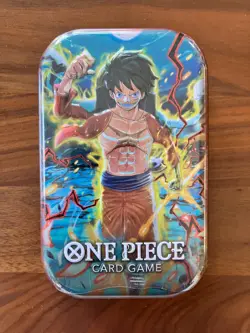 One Piece TCG Tin Pack Set Vol. 1 2 Booster Packs OP-10 New Sealed - Image 1