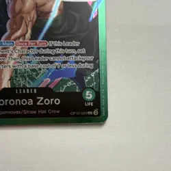 Roronoa Zoro Leader Foil OP12-020 5000 Power Supernovas One Piece CCG - Image 2