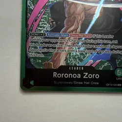 Roronoa Zoro Leader Foil OP12-020 5000 Power Supernovas One Piece CCG - Image 3