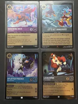 Disney Lorcana - Darkwing Duck - FOIL Lot of 4 - C U / Rare - Winterspell NM - Image 1