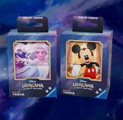 Lot 2 Disney Lorcana The First Chapter Deck Storage Box Mickey Mouse And Elsa - Image 1