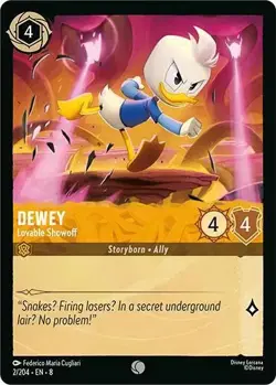 Dewey-Lovable Showoff 2/204 Reign of Jafar Non-Foil Disney Lorcana - Image 1