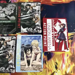 Union Arena - Action Point Cards- 7 Card- Attack on Titan & JJK Nonholo - Image 3