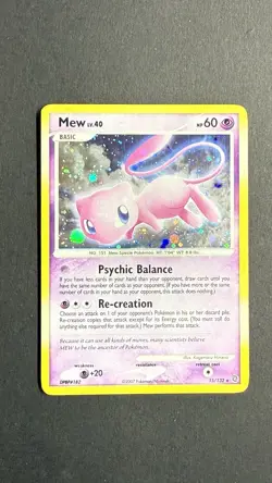 2007 Pokemon Secret Wonders Holo Bleed Error Mew Card #15/132 - Image 3