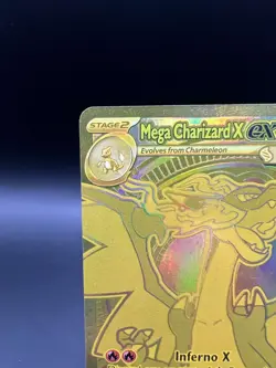 Mega Charizard X ex 130/094 Phantasmal Flames Gold Hyper Rare Pokemon Card - Image 2