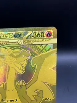 Mega Charizard X ex 130/094 Phantasmal Flames Gold Hyper Rare Pokemon Card - Image 3