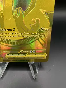 Mega Charizard X ex 130/094 Phantasmal Flames Gold Hyper Rare Pokemon Card - Image 5