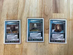 1994 Star Trek TNG Customizable Card Game Lot White Border Data Worf Dr. Crusher - Image 1