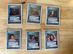 1994 Star Trek TNG Customizable Card Game Lot White Border Data Worf Dr. Crusher - Image 2