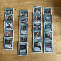 1994 Star Trek TNG Customizable Card Game Lot White Border Data Worf Dr. Crusher - Image 4