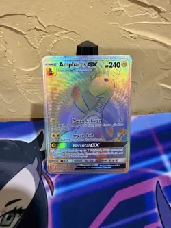 Pokemon Ampharos GX Full Art Secret Rare 185/181 Sm-Team Up Holo Card - Image 1