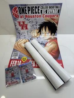LOT 2 Cards & 2 Posters One Piece College Tour Cards with 2 posters from UH - Image 1