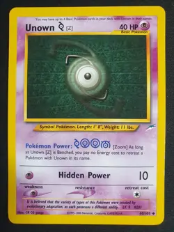 Unown [Z] 60/105 - Neo Destiny Set - Pokemon Card - Excellent Condition - Image 1