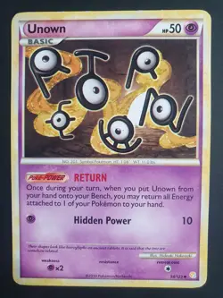 Unown 54/123 - Heartgold & Soulsilver Set - Pokemon Card - Moderately Played - Image 1