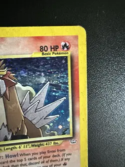 Pokemon Entei Neo Revelation Holo Rare Card 6/64 With Swirl - Image 3