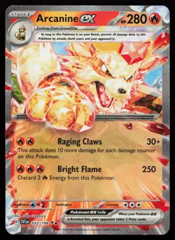 Arcanine ex 032/198 SV01: Scarlet & Violet Base Set Pokemon Card - Image 1