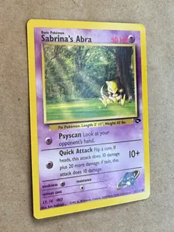 6 Gym Challenge Pokemon Cards Abra Gastly Psyduck Psychic Control Warp Point NM - Image 5