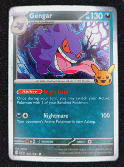 Gengar Trick or Trade Halloween Promo Pumpkin Stamped Pokemon 3 Card LOT - Image 2