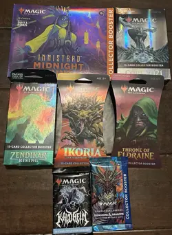 Lot Of 7x Mtg Collector Booster Packs - All Different Sets - Image 1