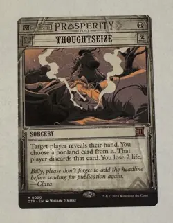 MTG Thoughtseize - Outlaws of Thunder Junction: Breaking News LP - Image 1