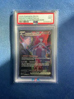 Pokemon Team Rocket's Mewtwo ex 231/182 Sv10 Destined Rivals EX Holo PSA 9 2025 - Image 1
