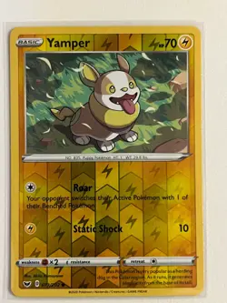 Pokemon TCG Yamper Rev Holo - Sword & Shield 073/202 - LP/MP - Reverse Holofoil - Image 1