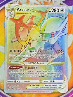 🔥Pokemon Arceus VSTAR Secret 176/172 Swsh09 Brilliant Stars Holo Rainbow Rare👍 - Image 1