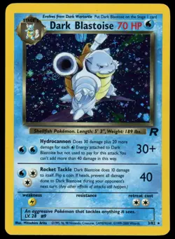 Dark Blastoise - 3/82 - Pokemon Team Rocket Unlimited Holo Rare Card WOTC LP - Image 1