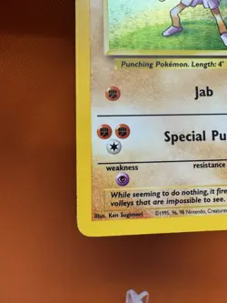 Hitmonchan - 7/102 - Pokemon Card Base Set Unlimited Holo Rare MP 2071 - Image 4