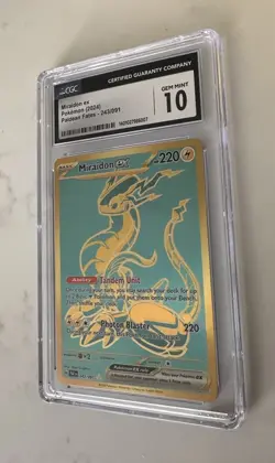 Pokemon TCG Pokemon Miraidon Ex Holo CGC Gem Mint 10 243/091. Paldean Fates - Image 1