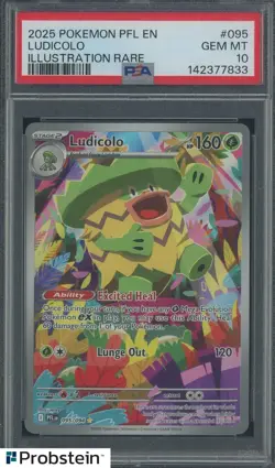 #1 2025 Pokemon PFL EN Illustration Rare #095 Ludicolo PSA 10 GEM MINT - Image 1