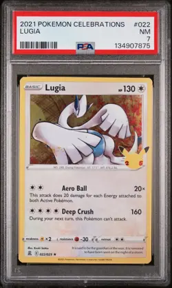2021 POKEMON CELEBRATIONS #022 LUGIA PSA 7 - Image 1