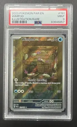 2023 POKEMON PAR EN WIMPOD ILLUSTRATION RARE 191/182 PSA 9 - Image 1