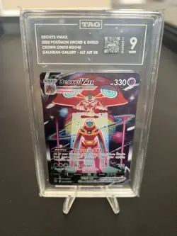 Pokemon TCG Deoxys VMAX Alt Art #GG45 Crown Zenith TAG 10 - Image 3