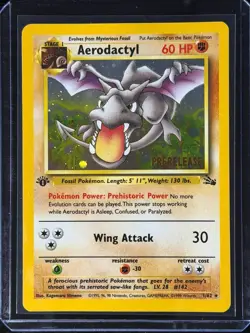 Pokemon TCG RARE COSMOS Aerodactyl Prerelease Promo Holo Foil Near Mint European - Image 4