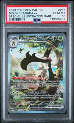 2023 POKEMON PAL EN-PALDEA EVOLVED #256 MEOWSCARADA EX PSA 10 - Image 1