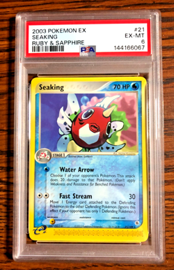 Seaking Regular Rare #21 - PSA EX-MT 6 - 2003 EX Ruby & Sapphire - Pokemon TCG - Image 1