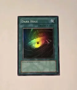 Yugioh Dark Hole LOB-052 Super Rare MP - Image 1