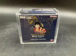 One Piece EN OP-01 Romance Dawn Blue Bottom Booster Box Sealed w/ Acrylic Case - Image 1