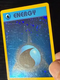 Pokemon League Promo ENERGIZE YOUR GAME Water Energy Card Vintage Played, Worn - Image 3