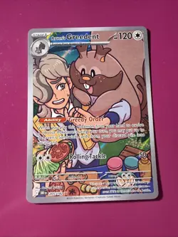 Arven's Greedent 205/182 Full Art NM/M Destined Rivals Pokemon Card - Image 1