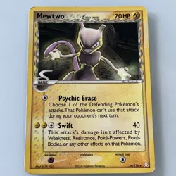 Mewtwo Delta Species 24/110 2006 EX Holon Phantoms Pokemon TCG Card LP - Image 1
